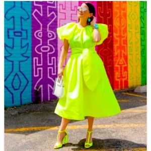 NWT Christopher John Rogers For Target Puff Sleeve Tiered Dress